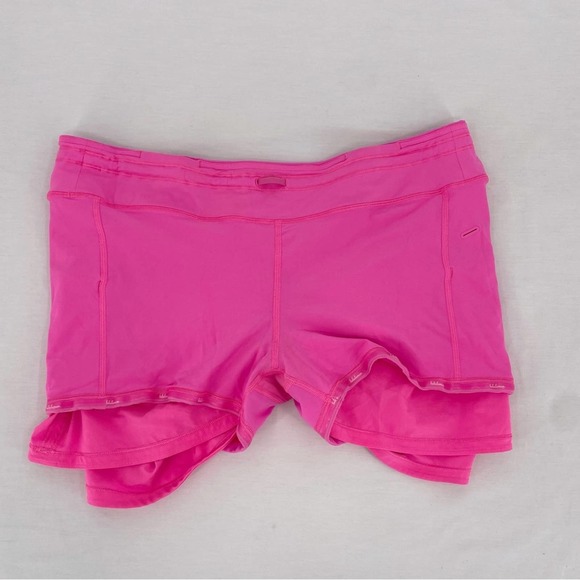 Lululemon Tall Pace Rival Skirt Electric Bright Hot Pink Golf Tennis Skort 14 - Picture 8 of 12